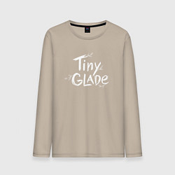 Лонгслив хлопковый мужской Tiny glade logo, цвет: миндальный