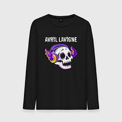 Мужской лонгслив Avril Lavigne - неоновый череп