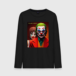 Лонгслив хлопковый мужской Joker and Minecraft - collaboration, цвет: черный