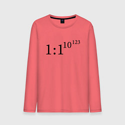 Лонгслив хлопковый мужской Вероятность взрывного создания вселенной Роджера П, цвет: коралловый