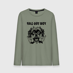 Лонгслив хлопковый мужской Fall Out Boy - rock dog, цвет: авокадо