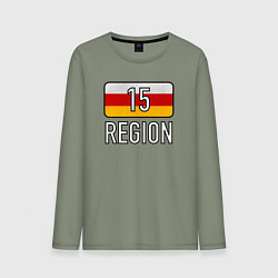 Лонгслив хлопковый мужской Region 15, цвет: авокадо