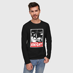 Лонгслив хлопковый мужской Бэтмен темный рыцарь, цвет: черный — фото 2