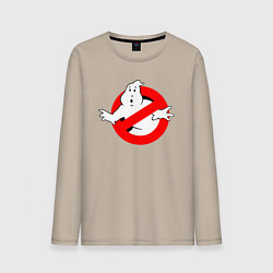 Лонгслив хлопковый мужской Ghostbusters logo, цвет: миндальный