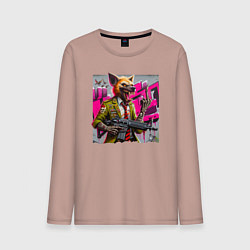 Мужской лонгслив Гиена с винтовкой показывает палец - мафия