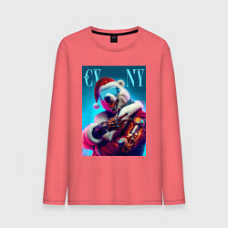 Мужской лонгслив Cyber new year - bear ai art