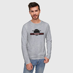 Лонгслив хлопковый мужской Никогда не теряй пессимизма, цвет: меланж — фото 2