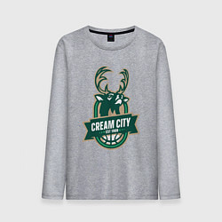 Мужской лонгслив Milwaukee Bucks cream city