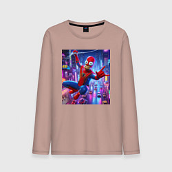 Мужской лонгслив Homer Simpson and Spider man - collaboration