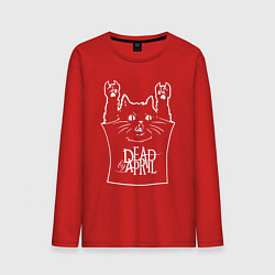 Лонгслив хлопковый мужской Dead by April - cat rock, цвет: красный