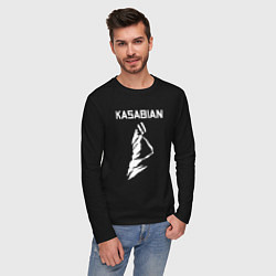 Лонгслив хлопковый мужской Kasabian - logo, цвет: черный — фото 2