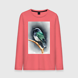 Мужской лонгслив Птичка на ветке