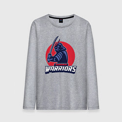 Лонгслив хлопковый мужской Samurai warriors, цвет: меланж