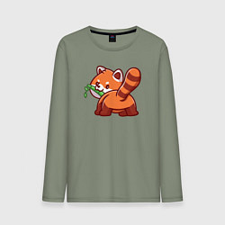Мужской лонгслив Игривая красная панда