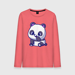 Мужской лонгслив Миленькая панда