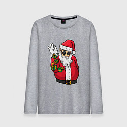 Мужской лонгслив Дед мороз сыплет подарками