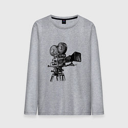 Лонгслив хлопковый мужской Кинооператор, цвет: меланж