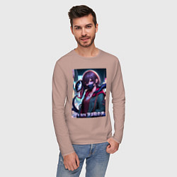 Лонгслив хлопковый мужской We are Venom - meme, цвет: пыльно-розовый — фото 2