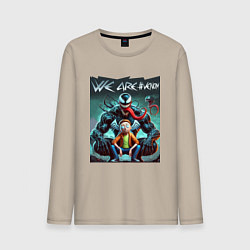 Мужской лонгслив Веном присматривается к Морти - нейроарт фантазия