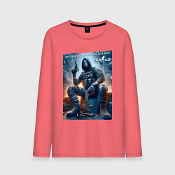 Мужской лонгслив One shot one kill no luck just skill - motto