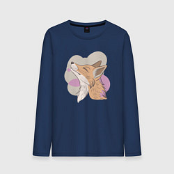 Мужской лонгслив Лиса с улыбающимся выражением морды