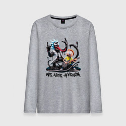 Мужской лонгслив Рок группа Рика-Венома и Морти