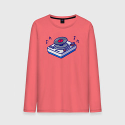 Мужской лонгслив Музыкальный виниловый проигрыватель