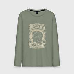 Лонгслив хлопковый мужской Берсерк Гатс анатомия, цвет: авокадо
