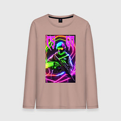 Мужской лонгслив Counter Strike go - neon revolution