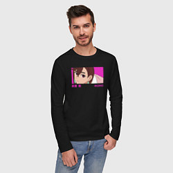 Лонгслив хлопковый мужской Момо Аясэ, цвет: черный — фото 2