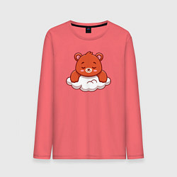 Мужской лонгслив Мишка на облаке