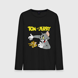 Мужской лонгслив Том и Джерри - кот и мышь