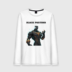 Лонгслив хлопковый мужской Black Panther marvel rivals, цвет: белый