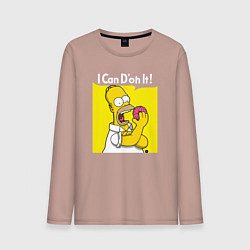 Мужской лонгслив Гомер с пончиком