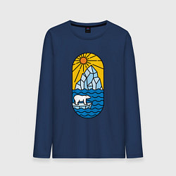 Мужской лонгслив Мишка на льдине