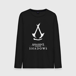 Лонгслив хлопковый мужской Assassins creed - shadows white, цвет: черный