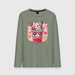 Мужской лонгслив Бабл ти день святого валентина