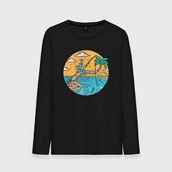 Мужской лонгслив Рыбалка на пальме