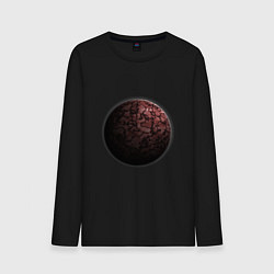 Мужской лонгслив Планета арт, красная