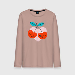 Мужской лонгслив Влюблённые вишни