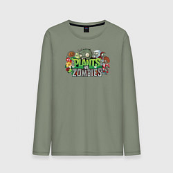 Мужской лонгслив Зомби и растения