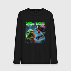 Мужской лонгслив Yoda vs Venom - neon glow