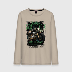 Мужской лонгслив Кастом мотоцикл