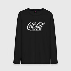 Лонгслив хлопковый мужской C2H5OH праздник к нам приходит, цвет: черный