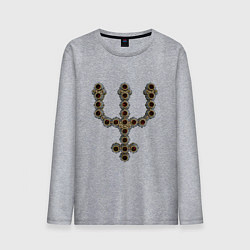 Мужской лонгслив Astrological symbol planet neptune metal antique