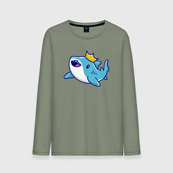 Лонгслив хлопковый мужской Королевская акула, цвет: авокадо