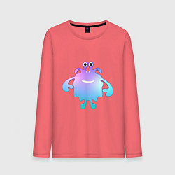 Мужской лонгслив Monster cartoon blue purple