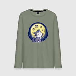 Мужской лонгслив Moon wolf