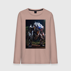 Лонгслив хлопковый мужской Робот в стиле Horizon, цвет: пыльно-розовый