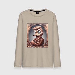 Мужской лонгслив Дональд Дак-Трамп на денежной купюре